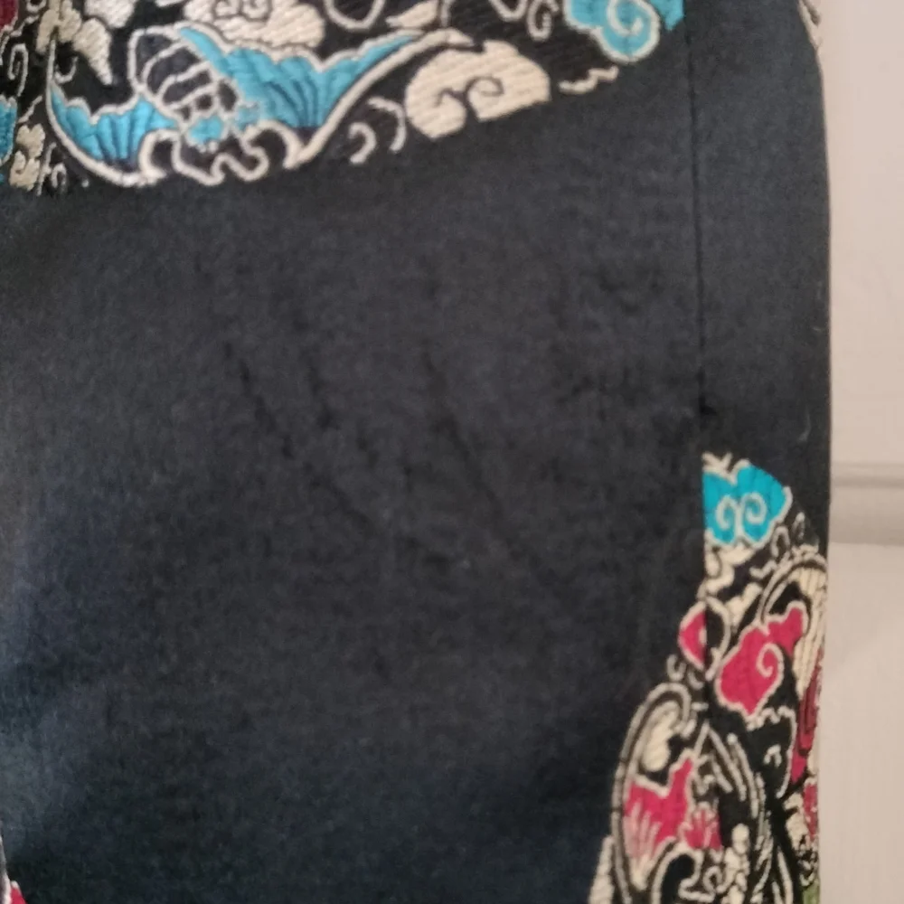 Vintage R&K Evening 100% Silk Jacket Geometric Asian Women's Size 10‎